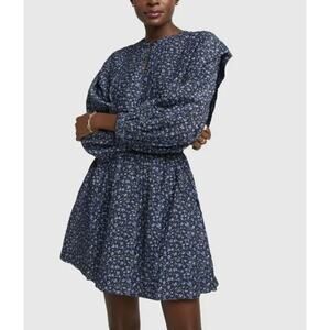 Apiece Apart Olga Mini Dress in Leafy Floral Black